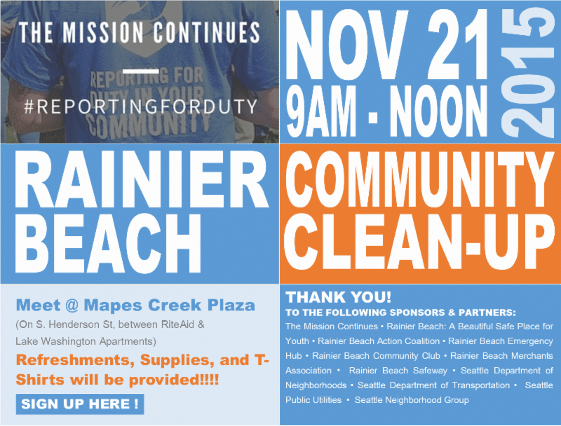 Rainier Beach Community Clean Up!