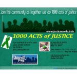 JusticeWorks launches 1000 Acts of Justice, May 1