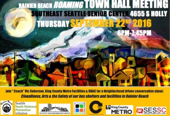 Roaming Town Hall: Cleanliness, Arts & the Safety of our Bus Shelters in Rainier Beach