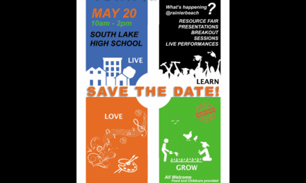 SAVE THE DATE: May 20, 2017 Rainier Beach Annual Town Hall Meeting