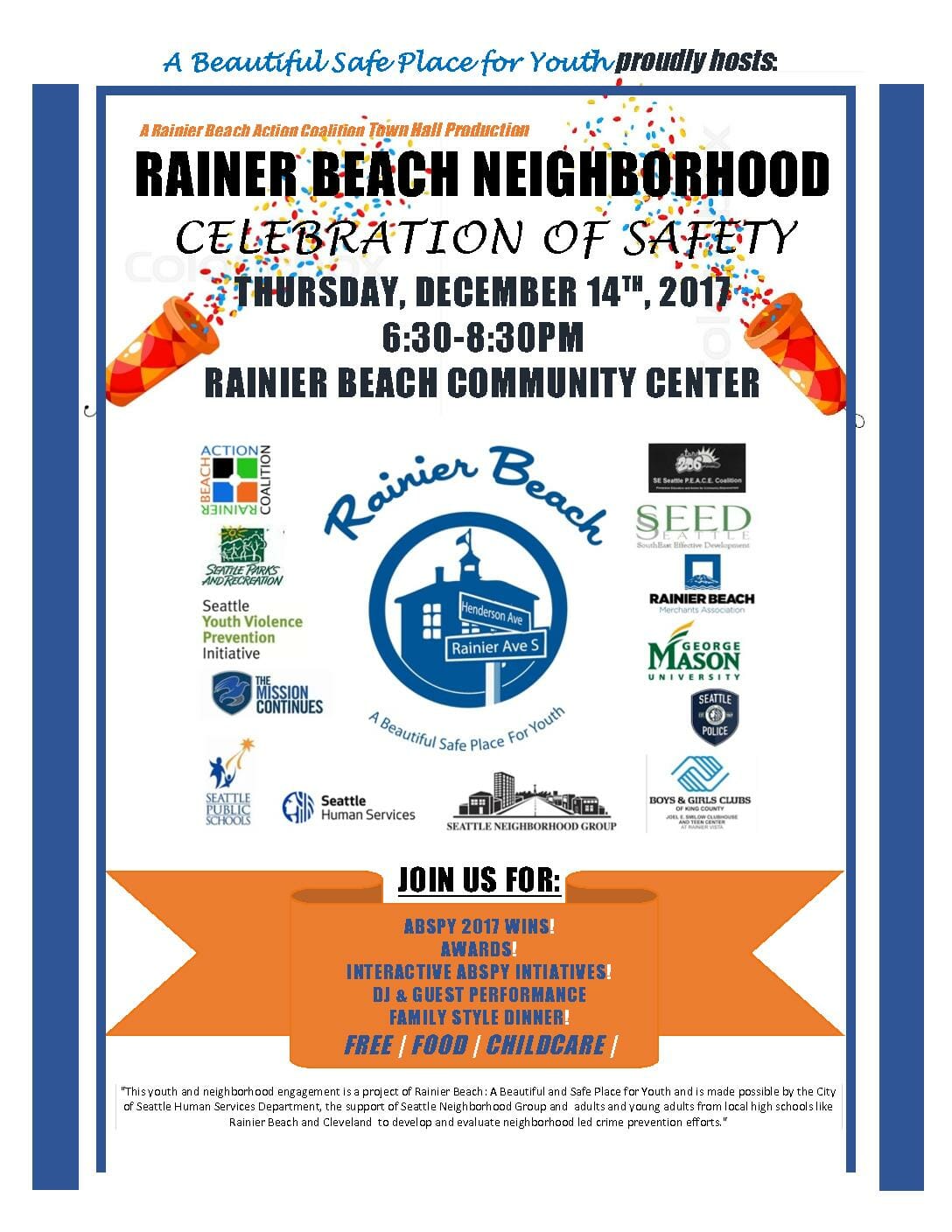 Rainier Beach Town Hall: Celebration of Safety!!