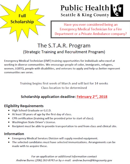 Full Scholarship for EMT
