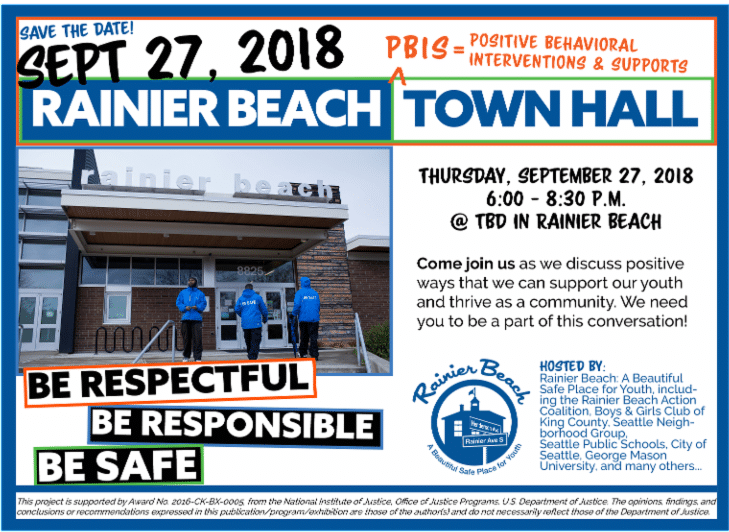 Rainier Beach PBIS Town Hall Save The Date!!